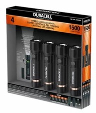 Duracell 1500 Lumen Dual Power Flashlight, 4 Pack