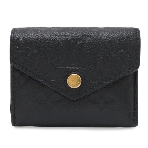 LOUIS VUITTON Monogram Empreinte Portefeuille Zoe Trifold Wallet Noir 180841