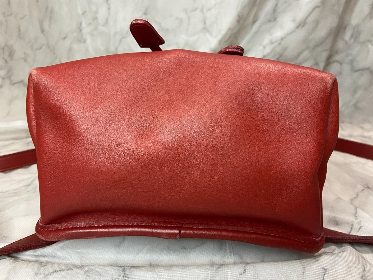 vintage coach old ✨9960 leather bag read COACH Vintage 9960 Red Leather Daypack Backpack Purse