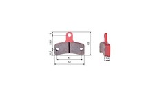 Pastiglie dei freni (set di 2) del tipo Swiss Hutless freno a mano, anteriore, (