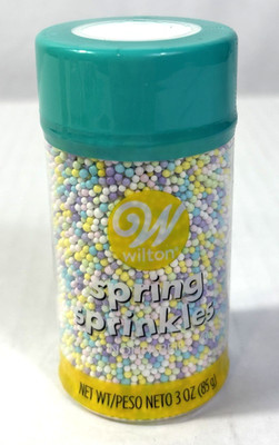 Wilton Pastel Nonpareils Sprinkles Sealed Cake Cupcake Decorating Easter 3 oz.