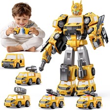 Gifts for 3 4 Year Old Boys, Toys for 3 4 Year Old Boys, 5-in-1 Transform Rob