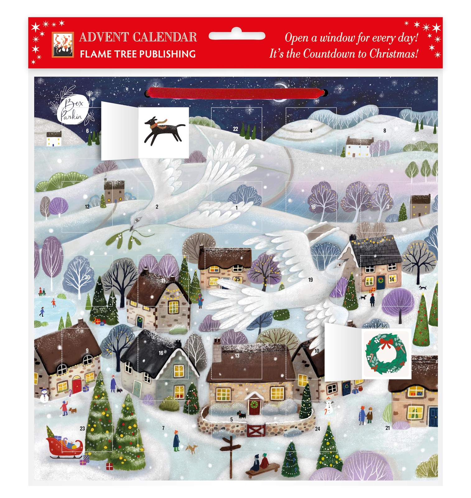 Bex Parkin: Doves Advent Calendar (with stickers) (Calendar) - Image 2