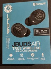 JLab JBudsAir True Wireless Bluetooth Earbuds Black 14 Hr Playtime NEW