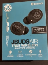 JLab JBudsAir True Wireless Bluetooth Earbuds Black 14+ Hr Playtime NEW