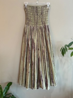 free people ravenna printed convertible skirt XS green plum combo