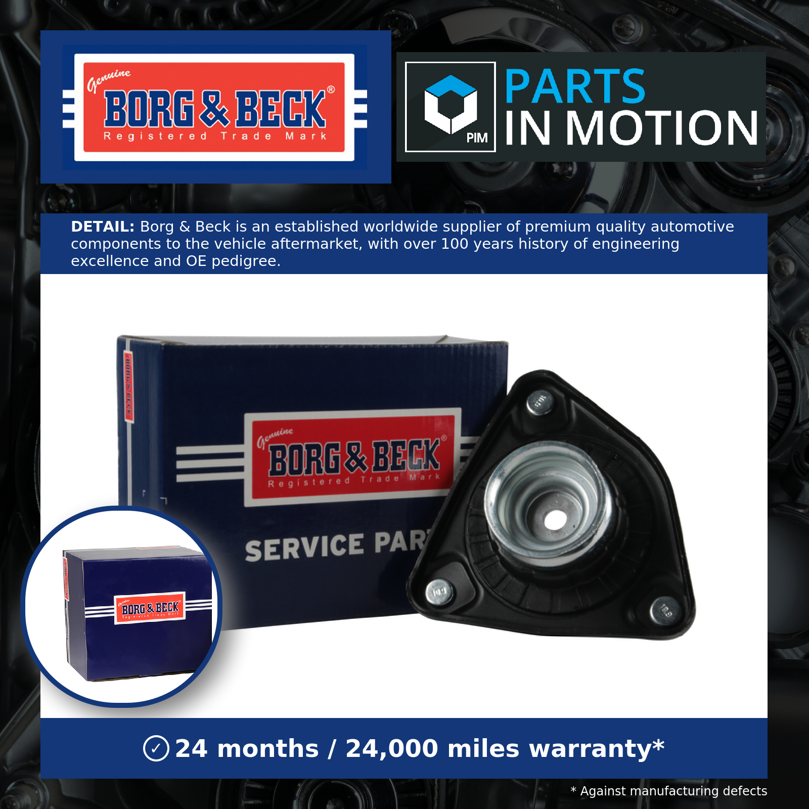 Top Strut Mounting Front BSM5596 Borg & Beck 54610B2000 54610B2050 Quality New