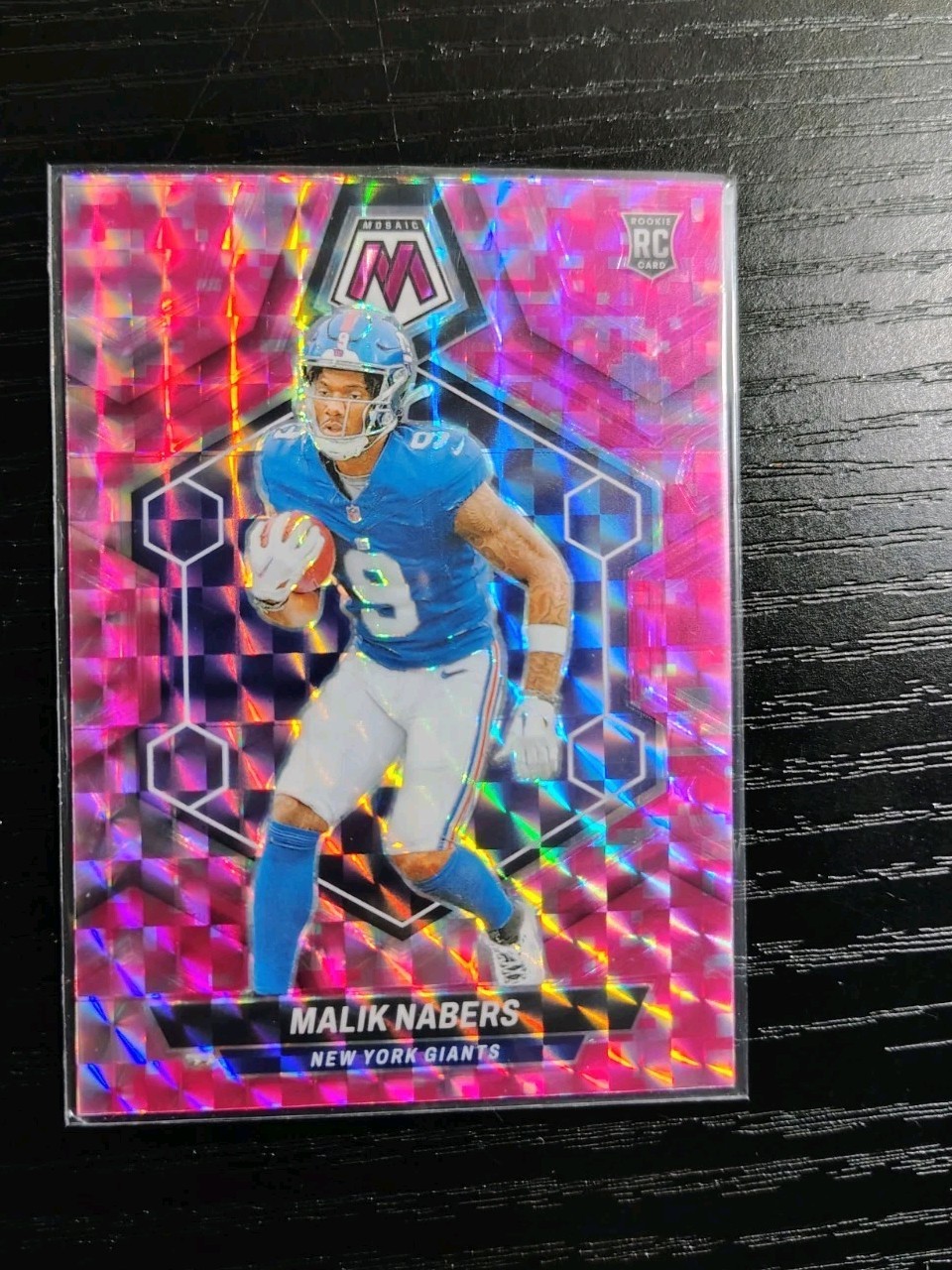 2024 Panini Mosaic Malik Nabers #306 Camo Pink Mosaic Prizm (RC) New York Giants