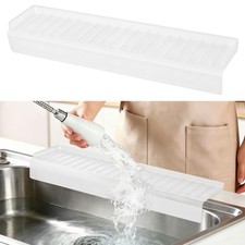 Sink Edge Protector with Suction Cup, 24" x 4", Silicone Sink Splash Guard fo...