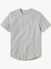 Buck Mason NWT Pima Curved Hem Tee Mens Small Heather Grey Cotton