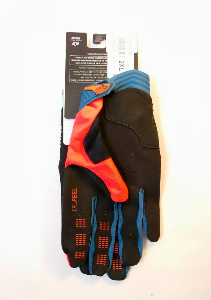 Guantes Fox Defend para hombre Color: Naranja Talla: XXL Foto 3 de 4