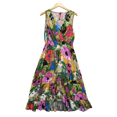 Plenty by Tracy Reese Floral Daphne Dress Anthropologie Ruffled Tiered V Neck S