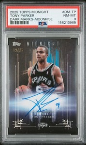 2025 Topps Midnight Basketball Moonrise Tony Parker #DM-TP PSA 8