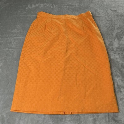 Louis Ferayd Orange Stretch Pencil Skirt Size 12