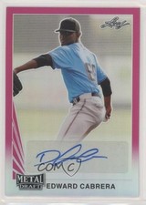 2020 Leaf Metal Draft 1990 Pink Rainbow 3/20 Edward Cabrera #LA-EC1 Auto no9