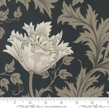 Ebony Suite Floral 44" fabric by Moda, 8380 17, William Morris, cotton