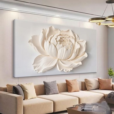 Modern Wall Art White Flower Canvas Art Wall Decor Wall Decor Prints Painting...