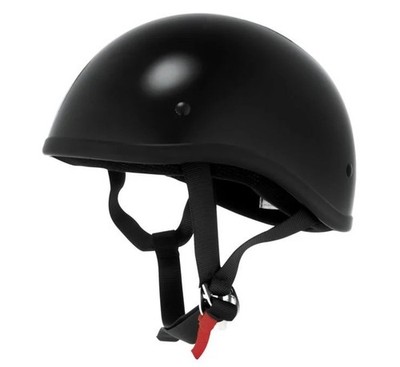 Skid Lid Original Half Helmet - DOT Approved - Gloss Black - Adult Size Large