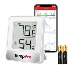 TP349 Bluetooth Hygrometer Thermometer for House, 260FT Indoor Temperature and H