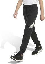 NWT Adidas Essential Boys Elastic Waist Fleece Jogger Pants Black XL 18/20 