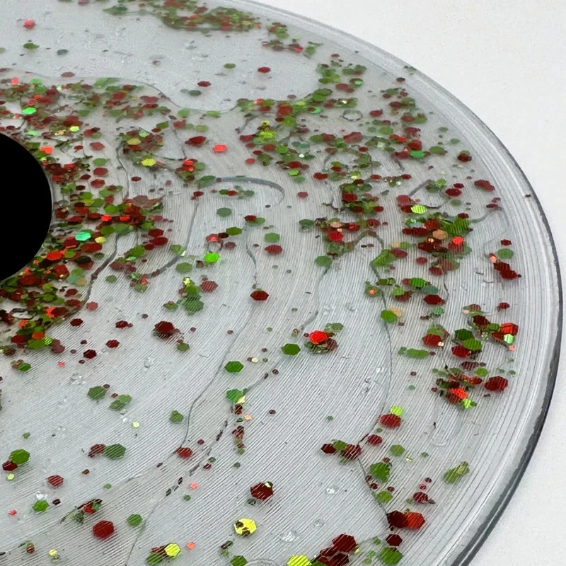 Sabrina Carpenter Fruitcake Liquid Glitter Filled Holiday Vinyl Presale - Image 4 of 4