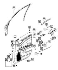 Genuine Mopar Front Door Applique Right 68239882AA