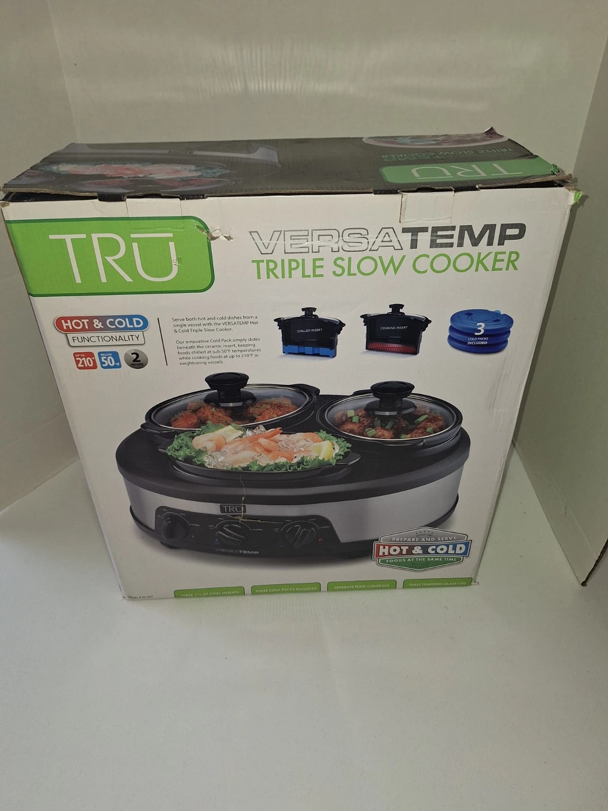 Tru Versatemp Multi-Insert Slow Cooker with Hot and Cold