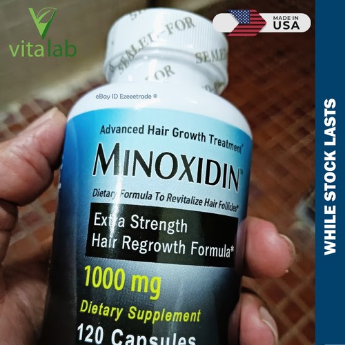 MINOXIDINA 1000mg Crecimiento del Cabello 120 Comprimidos Extra Fuerza Hombres Mujeres Recrecimiento EE. UU. - Imagen 12 de 21