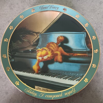 Dear Diary ''Today, I Composed Myself'' Danbury Mint Garfield Collector's Plate
