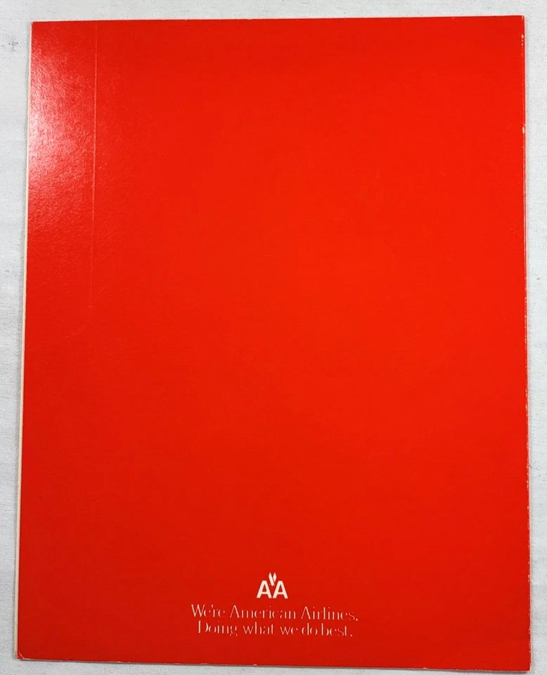 American Airlines 1983 menú en vuelo a Hawai - texto en inglés y japonés Foto 3 de 3