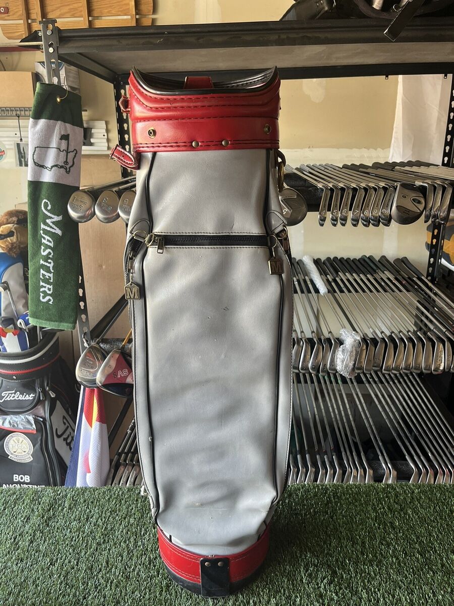 Vintage Ron Miller Leather Pro Model Golf Bag Made in USA 3