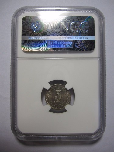 Malaya & British Borneo 1961 5 Cents Uncirculated NGC MS 63 - Picture 4 of 4