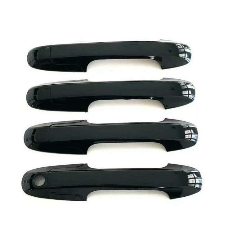 Sobreposição de capas de maçaneta de porta preto brilhante Honda Accord 2003 2004 2005 2006 2007 - Imagem 3 de 4