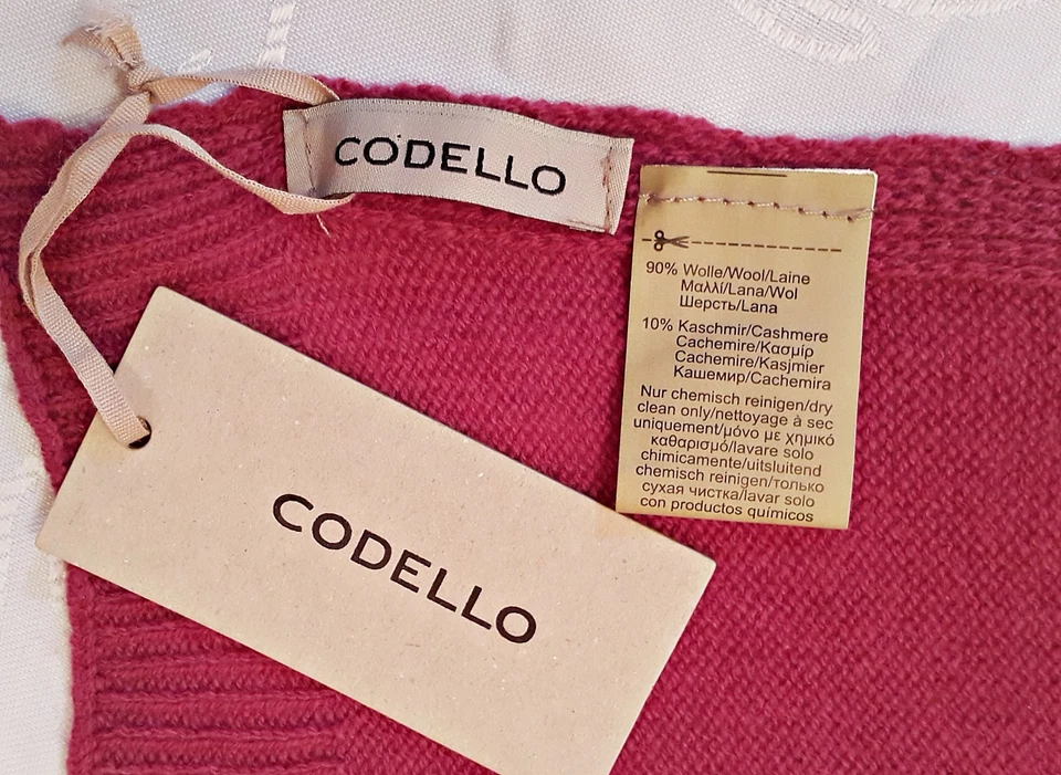 ALEMANIA CODELLO SÓLIDO MALVA TEJIDO SUAVE MEZCLA CACHEMIR BUFANDA LARGA PARA MUJER Foto 3 de 3