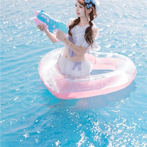 Japanese sweet Lolita short sleeve bow top women casual Beach swimsuit gift - Picture 9 of 15