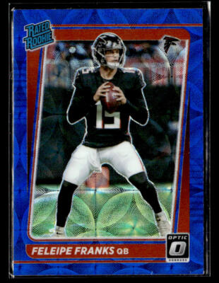 2021 Donruss Optic #299 Feleipe Franks Blue Scope Rookie Card Atlanta Falcons