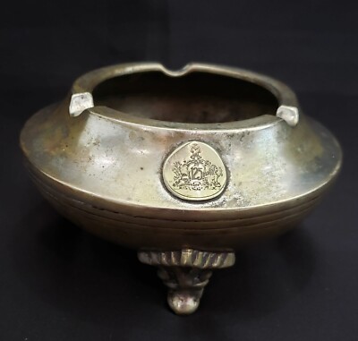 Vintage Mohan Meakin Round Brass 4'' Round Ashtray Limited London 1855-1980