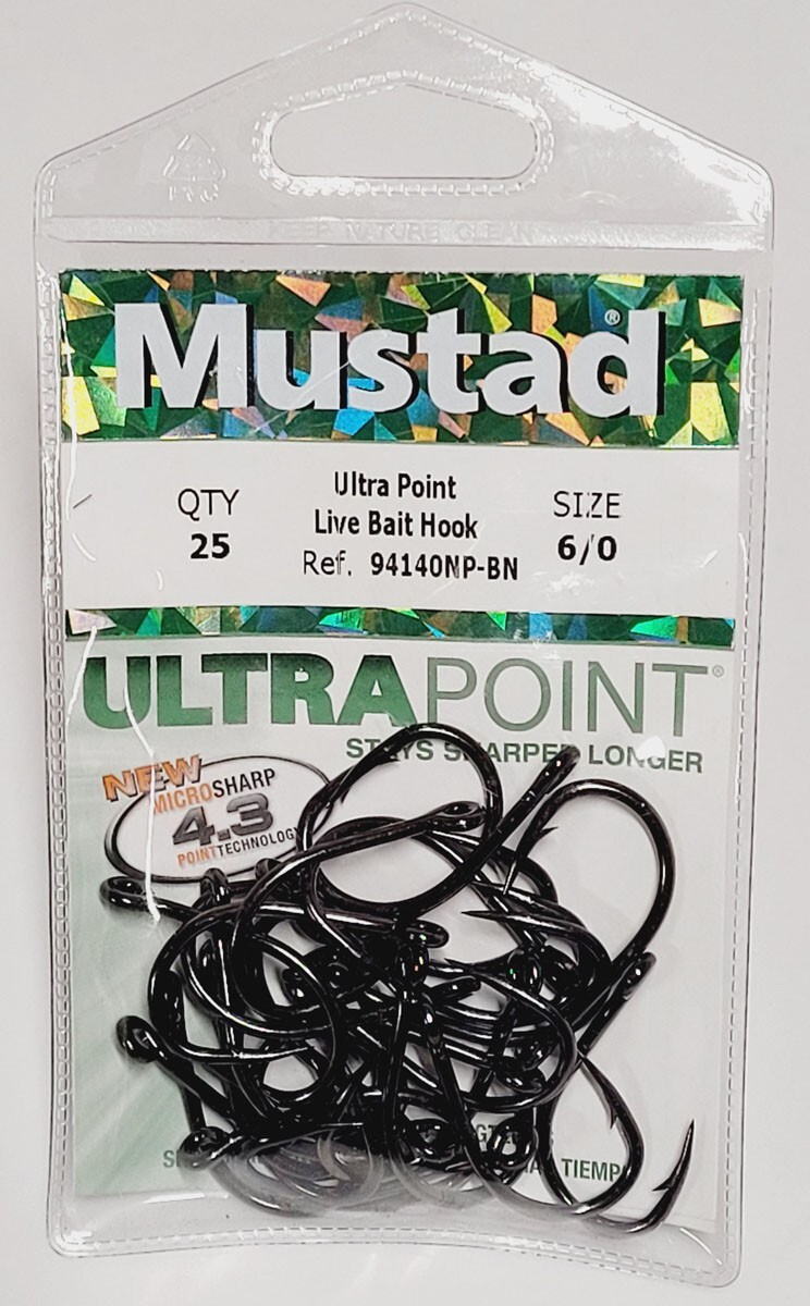 Amo Da Pesca Mustad Classico O'Shaughnessy – Piegato In Punta – Live Bait – Tecnologia Nor-Tempering Più Forte - 4