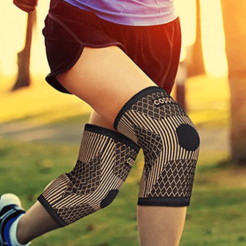 Copper Knee Sleeve Compression Brace Support Sport Joint Arthritis Pain Relief - Picture 7 of 13