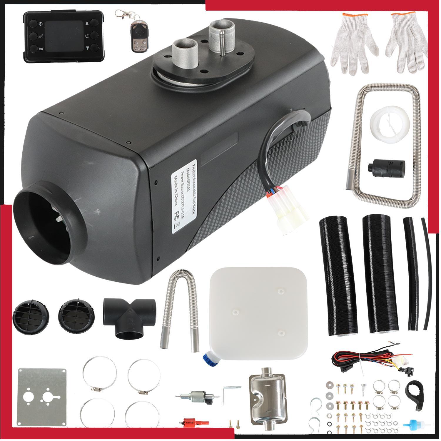 8KW 12V Diesel Air Heater LCD Thermostat For Trucks Boat Remote Control US