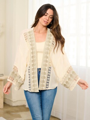 Lace Cardigan Plus Size Embroidered Cardigan Women's Plus Size