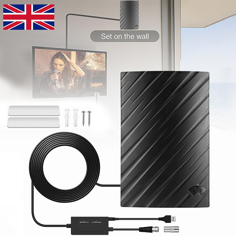 380 Mile Indoor TV Aerial Antenna HD Digital 4K 1080P Signal Amplified