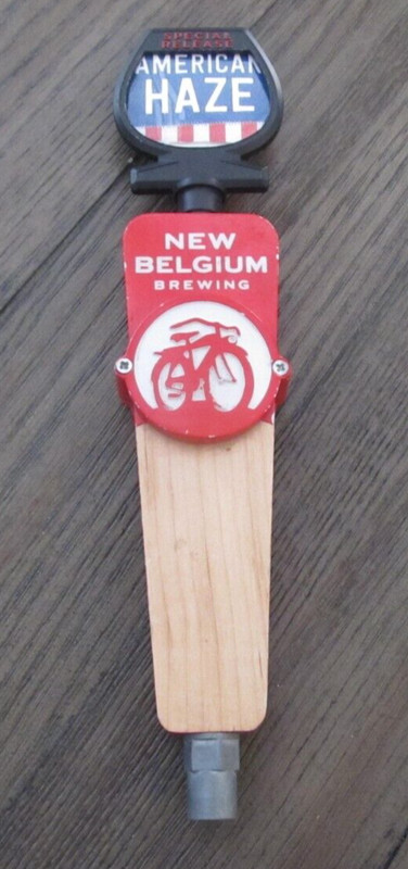 Fat Tire American Haze New Belgium Brew Beer Tap Handle Metal Bar Tapper Barware