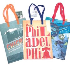 Lot of 3 - Trader Joe's Reusable Grocery Shopping Bags Large Tote Travel Bag NEW