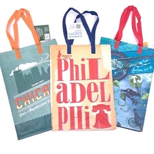 Lot of 3 - Trader Joe's Reusable Grocery Shopping Bags Large Tote Travel Bag NEW