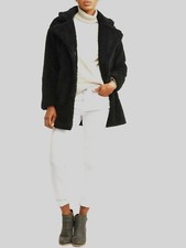 Jason Maxwell Women's Oversized Sherpa Coat, Black, Size: Small