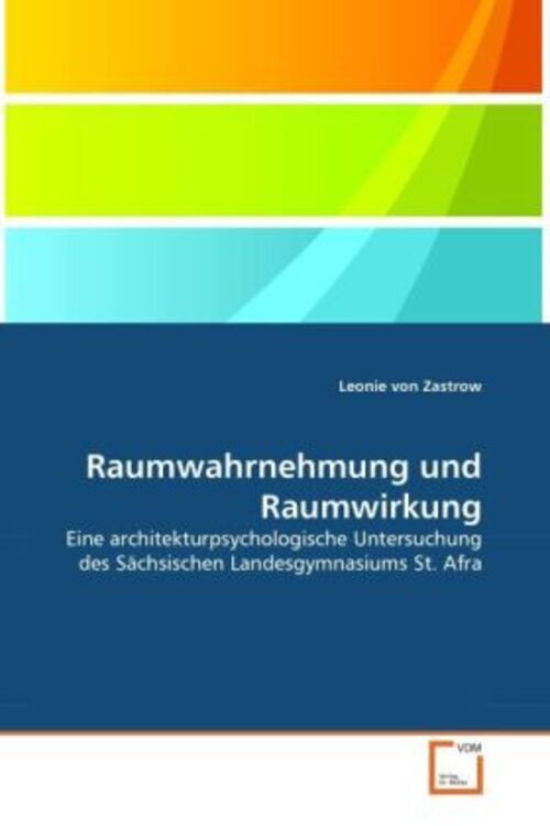 Thumbnail - Raumwahrnehmung Und Raumwirkung Leonie Von Zastrow Taschenbuch Deutsch
