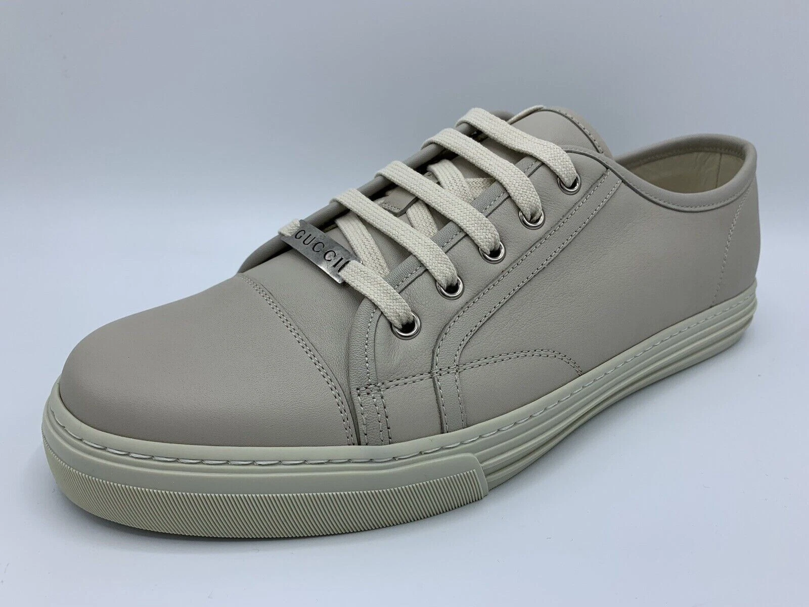 Baskets Gucci en cuir ivoire pour femme taille US 5 35 fabriquées en Italie