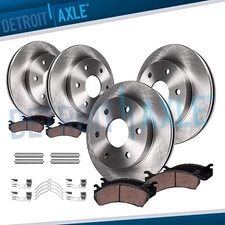 4WD Front and Rear Disc Rotors and Brakes Pads for 2004-2008 Ford F-150 Mark LT