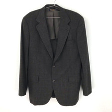 Brooks Brothers 346 USA Made Two Button Sport Coat Blazer Gray Wool Men 43 Long